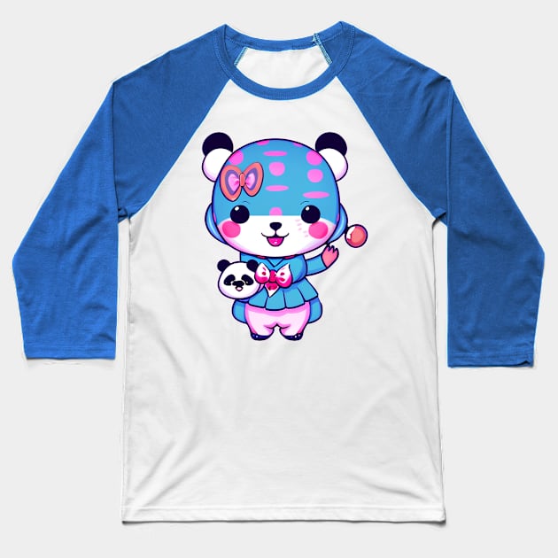 A CUTE KAWAI Panda Baseball T-Shirt by mmamma030